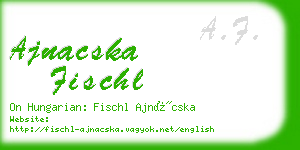 ajnacska fischl business card
